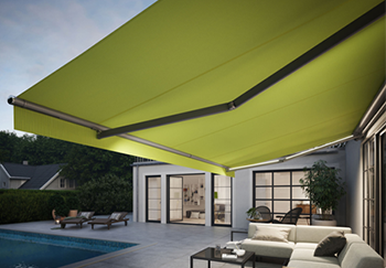 Retractable Awning with LED Line Lighting