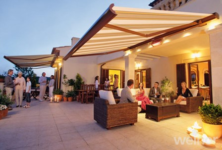 Retractablw awnings with lights and heaters