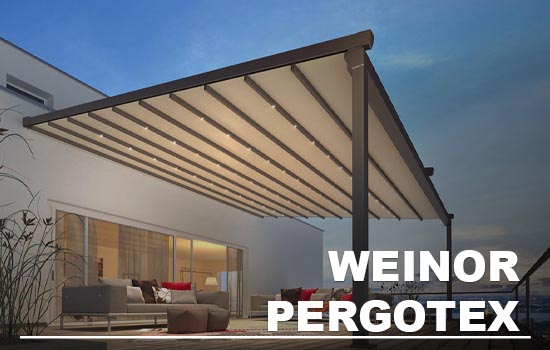 Weinor Pergotex high performance retractable canopy system