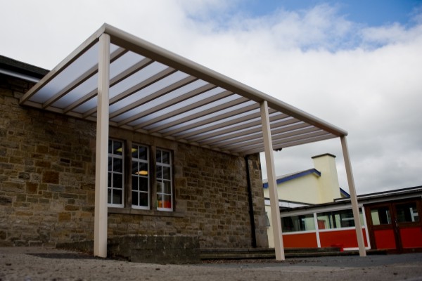 Piazza Terrace Cover installed in school