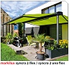 Patio awnings with side screens