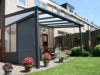 Terrace cover with black frame