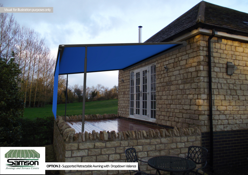 Supported Awning with Valance