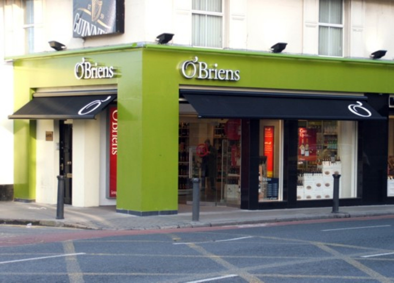 Branded shop front awning.
