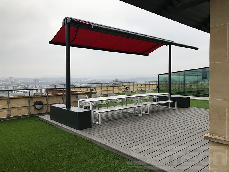 Red Butterfly Awnings Installation
