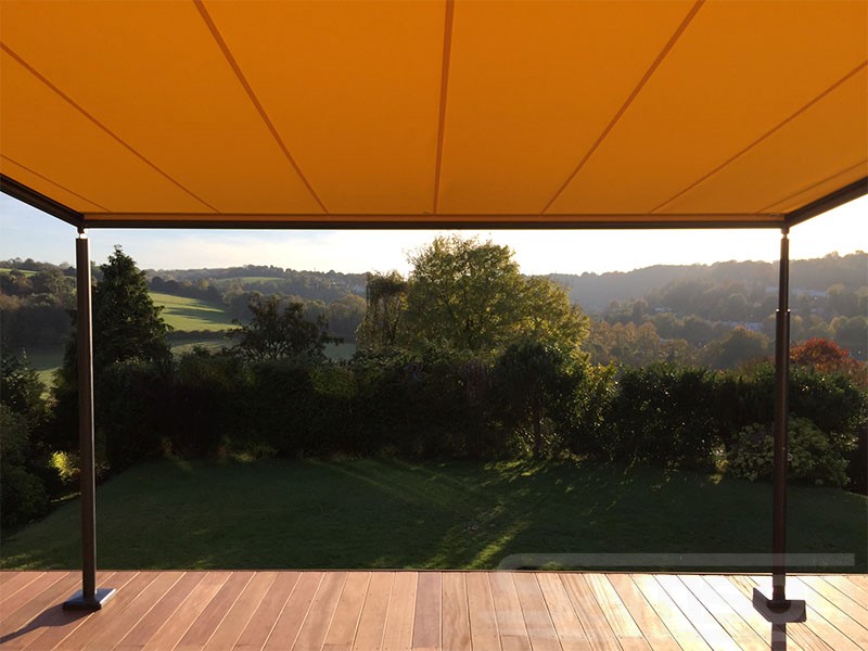 Retractable Roof System Installation on Decking