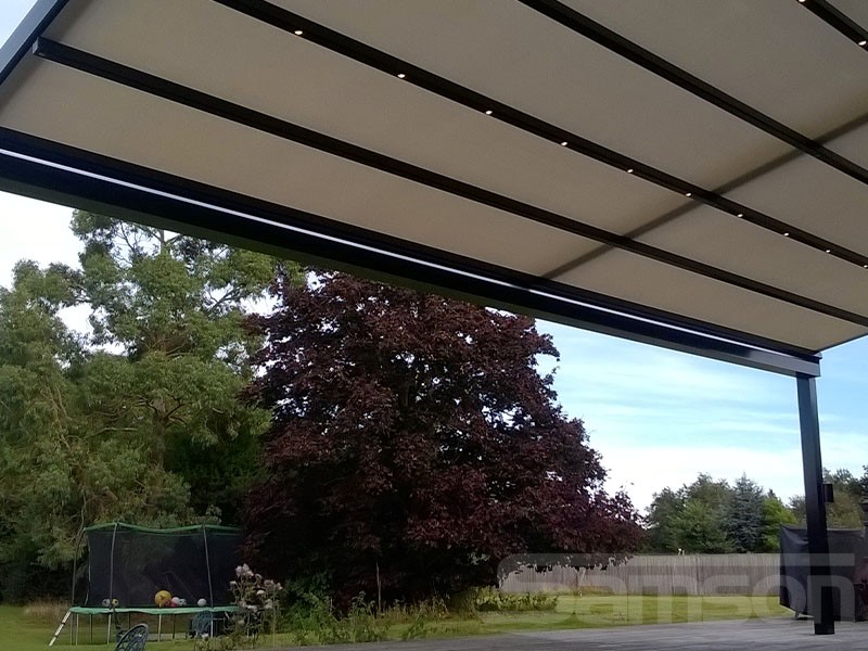 Retractable Roof System with LED lighting Installation