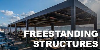 free standing pergola structures for commercial use