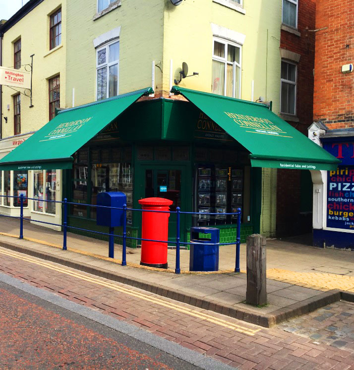 Estate Agent Shop Front Awnings with Company Branding