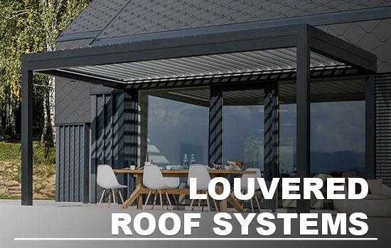 bioclimatic louvered aluminium roof structures