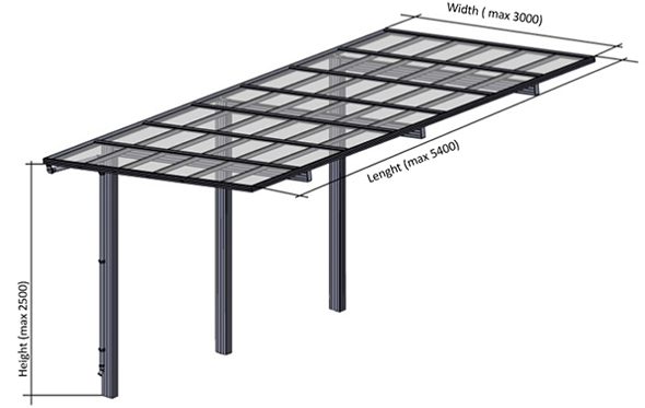 Ryterna Carport measurements and specifications