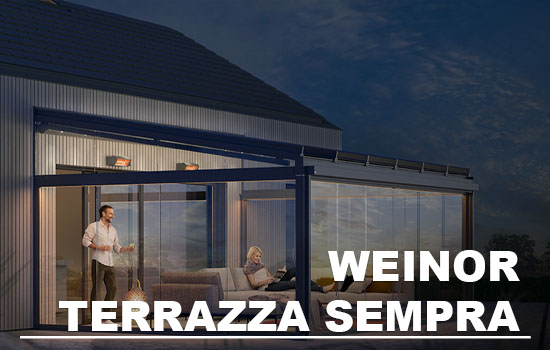 Weinor Terrazza Sempra veranda glass roof