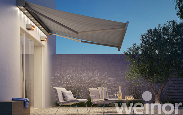 Weinor LED Spotlights retractable awning