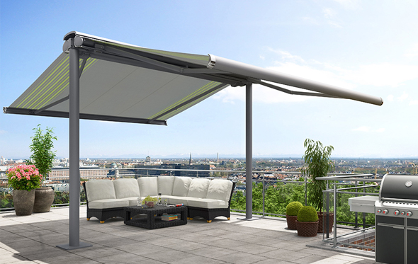Markilux Syncra on rooftop garden