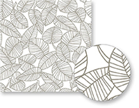 Leaves Grey - smart art fabric