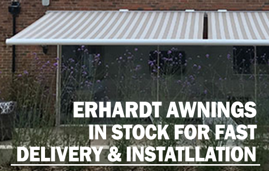 Erhardt awnings in stock for fast delivery and installation