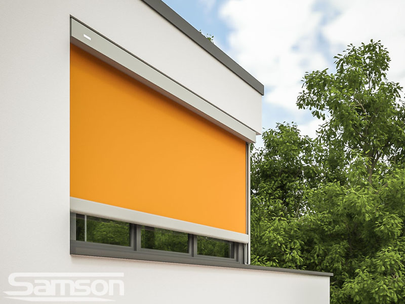 External Vertical Roller Blinds with Tracfix