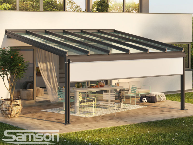 Weinor Terrazza with Vertiplus and Under Glass Awning