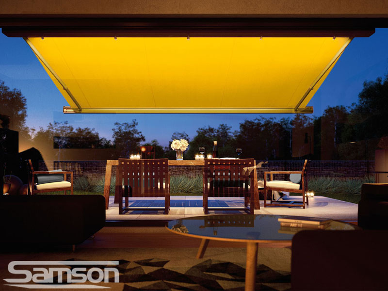 Retractable Awnings with integrated LED Lighting