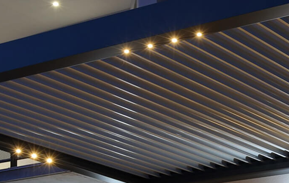 Add additional lighting to the Bioclimatic roof system