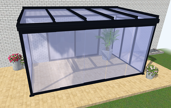 Glassroom with Glass Side panels