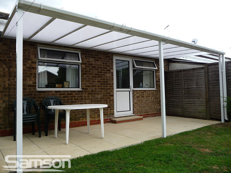 White polycarbonate Terrace Roof Cover