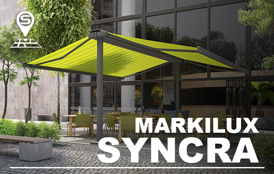 Markilux Syncra butterfly awning 
