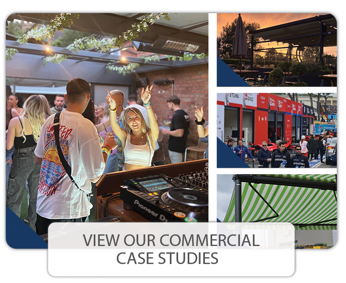 commercial projects for weather protection and outdoor entertainment