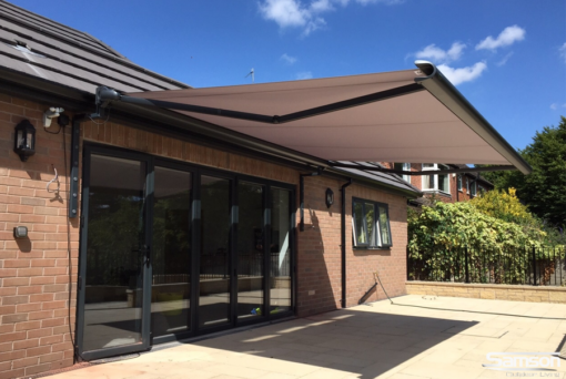 Retractable Awning at domestic house 