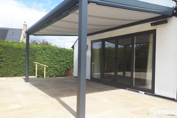 Glass Verandas with retractable awning